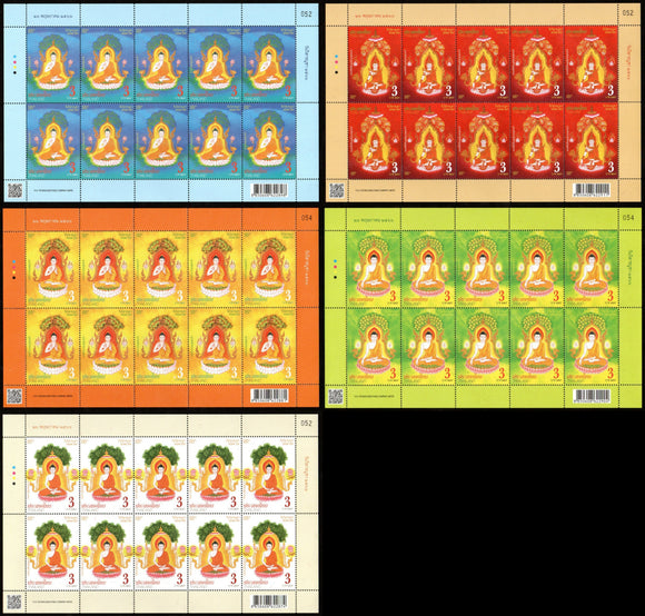 2023 Thailand Vesak Day (Buddha Purnima) - Buddha 5v Sheetlet of 10 Stamps #TH-1248