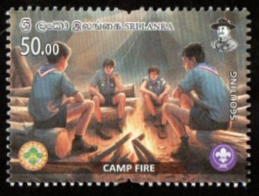 2024 Sri Lanka Scouting - Camp Fire Stamp #SL2075