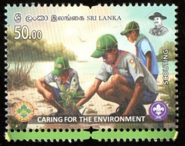2024 Sri Lanka Scouting - Care For Environment Stamp #SL2073