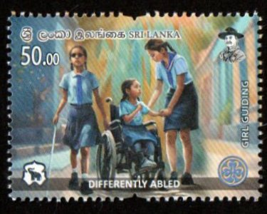 2024 Sri Lanka Girl Guiding - Care for Differently Abled with Braille Script - Odd Stamp #SL2082