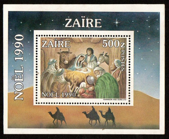 1990 Zaire Christmas Noel MS #COD-4
