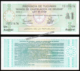 Argentina Provinces Tucuman 1 Austral 1988 - S2713b(1) UNC Local Bank Note N#202442