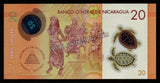 Nicaragua 20 Cordoba's 2014 Polymer UNC Banknote N#204643