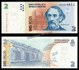 Argentina 2 Pesos 2002 UNC Banknote N#201923