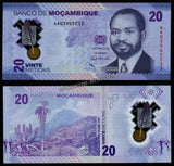 Mozambique 20 Meticais - 2024 Polymer UNC Bank Note N#422155