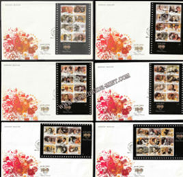 2013 INDIA 100 Years of Indian Cinema Sheetlet Set of 6 FDC