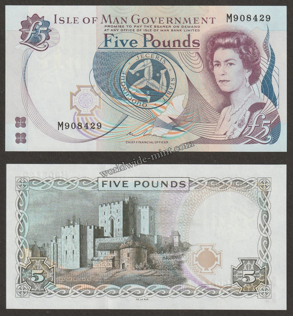 ISLE OF MAN 2015 - 5 POUNDS UNC Currency Note