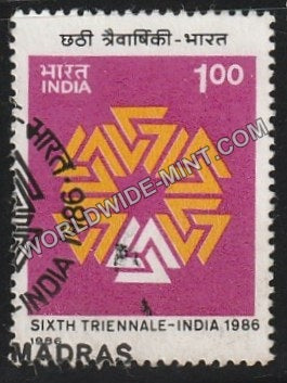 1986 Sixth Triennale-India 86 Used Stamp