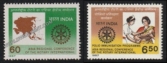1987 Asia Regional Conf. of the Rotary Int. - Set of 2 MNH