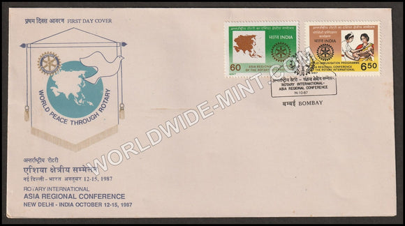 1987 Asia Regional Conf. of the Rotary Int. - 2v Set FDC