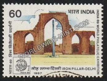 1987 India-89 (World Philatelic Exhibition)-Iron Pillar, Delhi Used Stamp