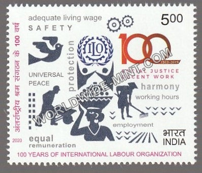 2020 100 Years of International Labour Organization Single Stamp MNH