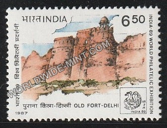 1987 India-89 (World Philatelic Exhibition)-Old Fort, Delhi MNH