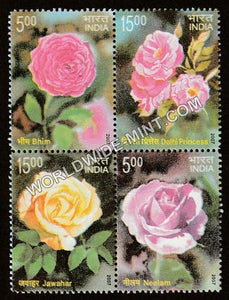 2007 Fragrant Roses Block setenant MNH