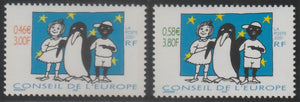 France 2001 European Council Service - Penguin Set of 2 #FR111