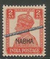 1941-1945 Nabha K.G. VI - 2a Vermilion SG: 111, £ 2 MNH