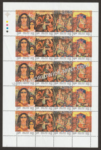 2007 INDIA Womens Day Setenant Full Sheet MNH