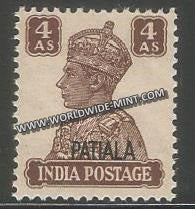 1941-1946 Patiala K.G. VI - 4a Brown SG: 112, £ 3 MNH