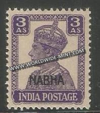 1941-1945 Nabha K.G. VI - 3a Bright Violet SG: 112, £ 2 MNH