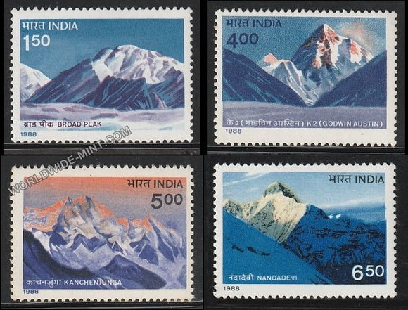 1988 Himalayan Peaks-Set of 4 MNH