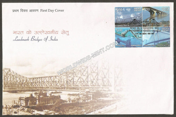 2007 Landmark Bridges Block setenant FDC