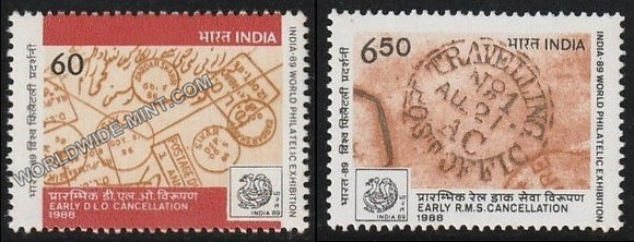 1988 India-89 World Philatelic Exhibition-Set of 2 MNH