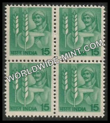INDIA Technology in Agriculture (Ashoka) 6th Series (15) Definitive Block of 4 MNH