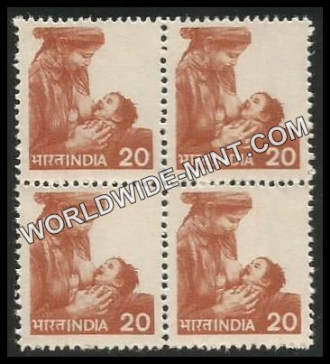 INDIA Child Health 6th Series (20) Definitive Block of 4 MNH