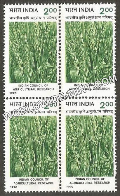 1990 Indian Council of Agricultural Research Block of 4 MNH