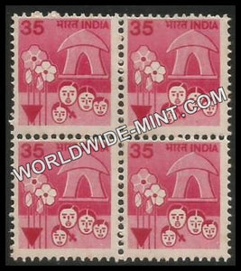 INDIA Family Planning 6th Series (35) Definitive Block of 4 MNH
