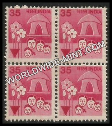 INDIA Family Planning 6th Series (35) Definitive Block of 4 MNH
