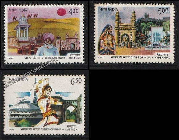 1990 Cities of India-Set of 3 MNH