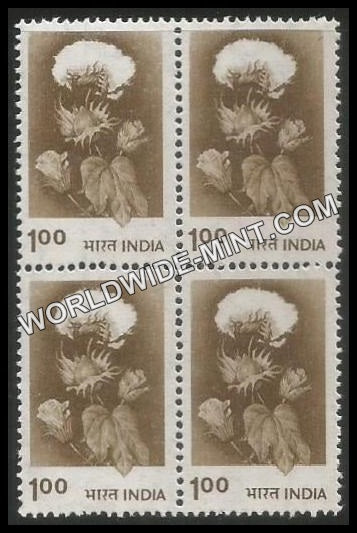 INDIA Hybrid Cotton 6th Series (1 00) Definitive Block of 4 MNH