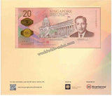 SINGAPORE 20 DOLLARS - 2019 BICENTENINAL COMMERATIVE POLYMER CURRENCY NOTE - WITH FOLDER
