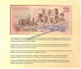 SINGAPORE 20 DOLLARS - 2019 BICENTENINAL COMMERATIVE POLYMER CURRENCY NOTE - WITH FOLDER