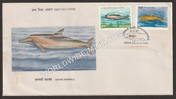 1991 Endangered Marine Mammals-2V FDC
