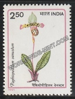 1991 Orchids-Paphiopedilum venustum MNH