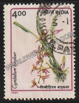 1991 Orchids-Cymbidium bicolour Used Stamp