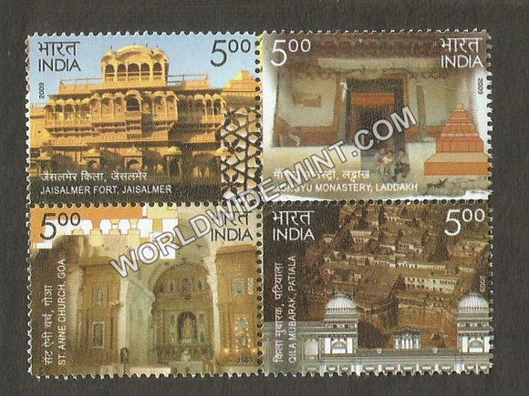 2009 Heritage Monuments setenant MNH