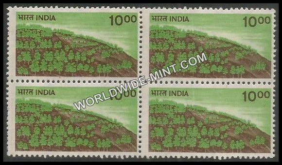 INDIA Afforestation 6th Series (10 00) Definitive Block of 4 MNH