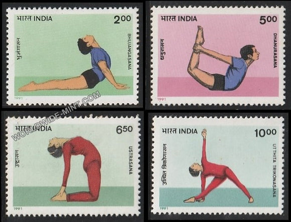 1991 Yogasana-Set of 4 MNH