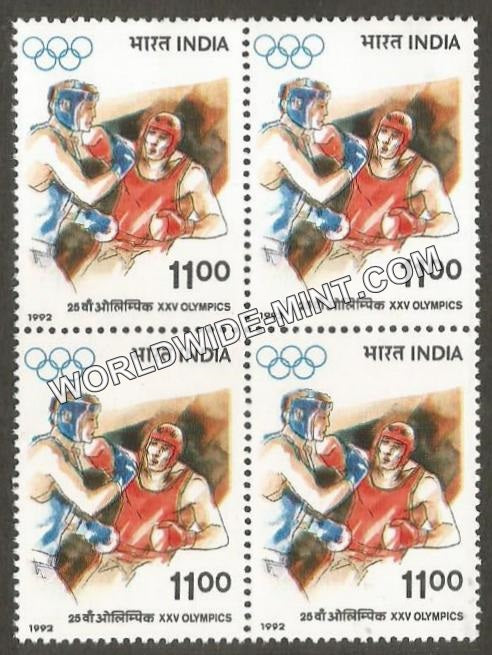 1992 XXV Olympics-Boxing Block of 4 MNH