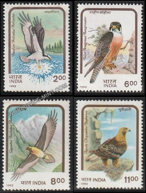 1992 Birds of Prey-Set of 4 MNH