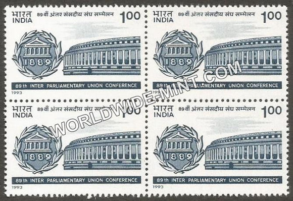 1993 89th Inter-Parliamentary Union Conference Block of 4 MNH