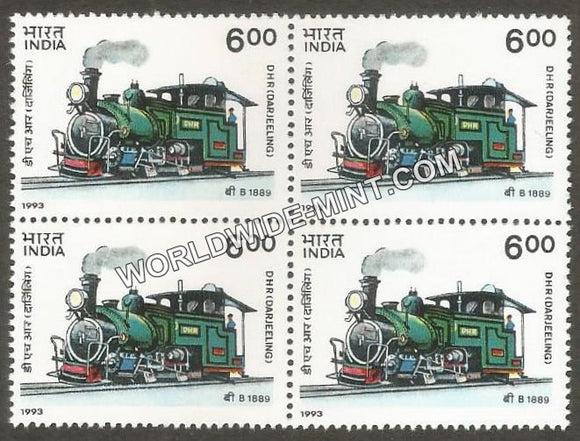 1993 Mountain Locomotives-D.H.R. (Darjeeling) Block of 4 MNH