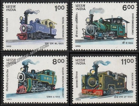 1993 Mountain Locomotives-Set of 4 MNH