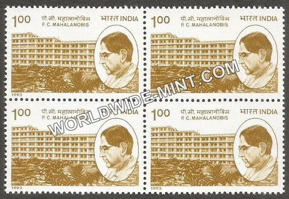 1993 Prasanta Chandra Mahalanobis Block of 4 MNH