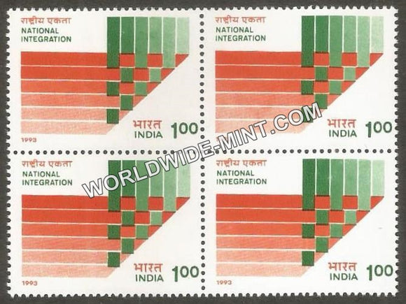 1993 National Integration Campaign Block of 4 MNH