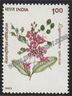 1993 Indian Flowering Trees-Lagerstroemia speciosa-Jarul MNH