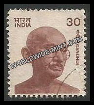 INDIA Gandhi - Small Portrait (30) Definitive Used Stamp